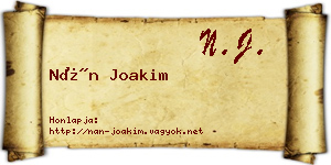 Nán Joakim névjegykártya